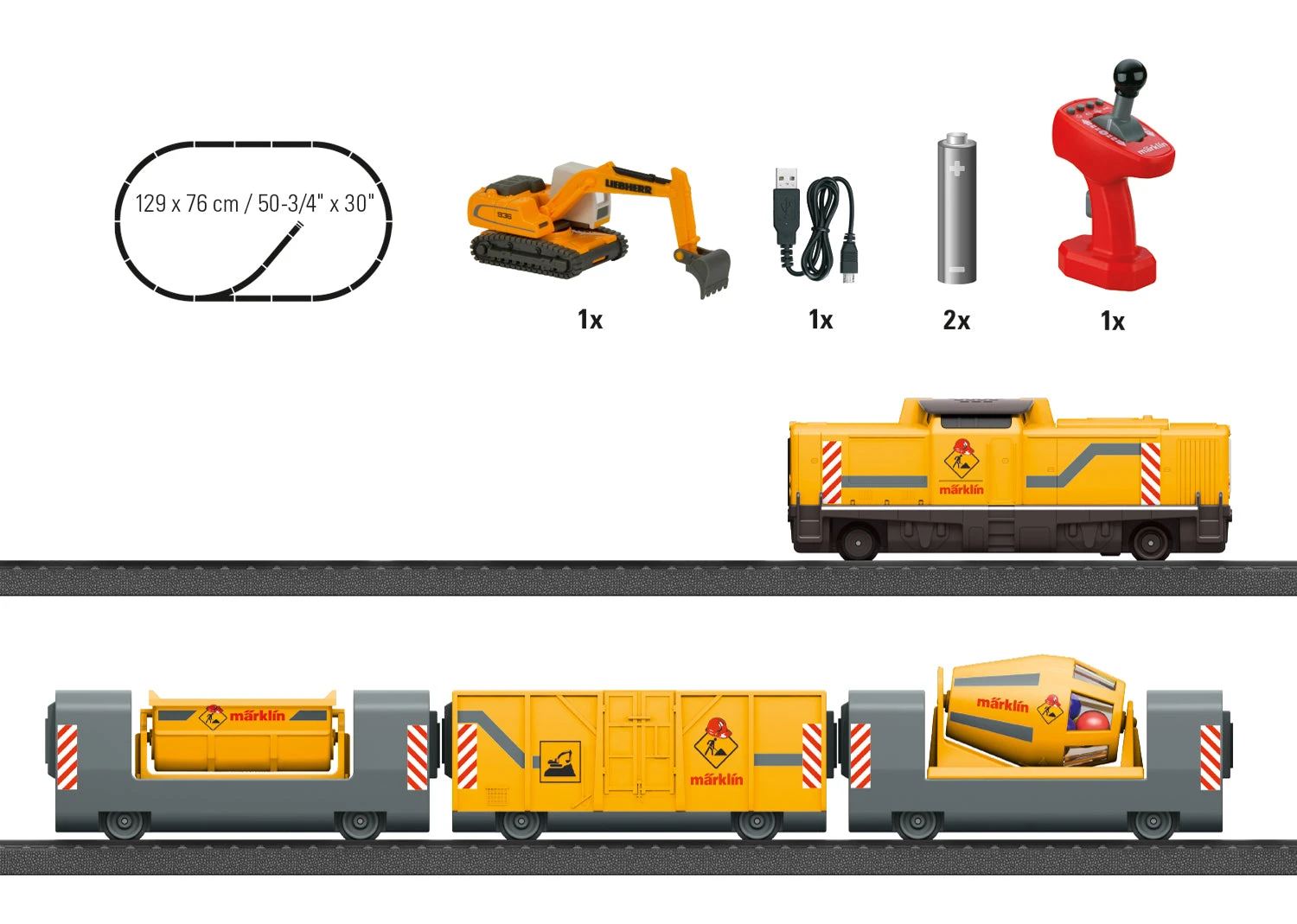 Marklin 29341 My World Construction Site HO Gauge Starter Train Set 1 Marklin 29341 My World Construction Site HO Gauge Starter Train Set