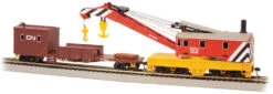 Bachmann 16104 HO Canadian National 250-Ton Steam Crane And Boom Tender