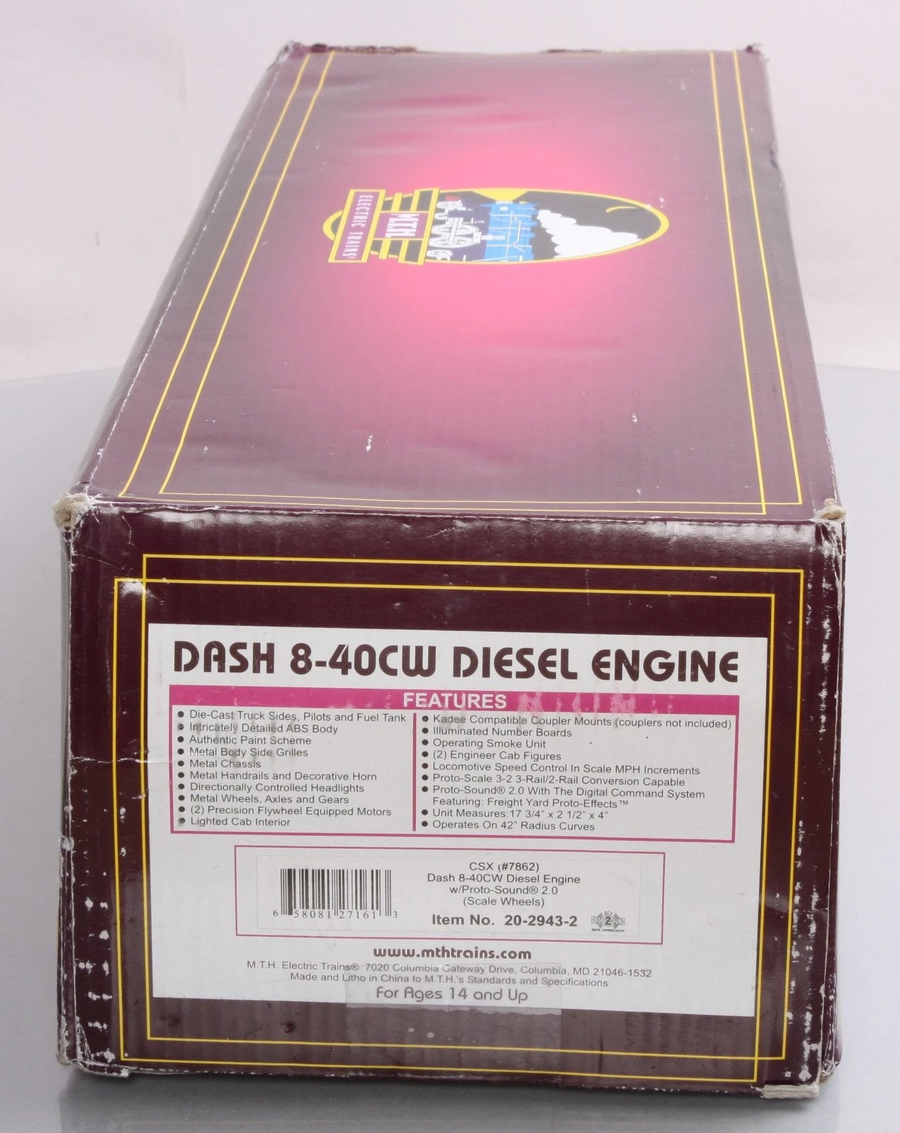 MTH 20-2943-2 Dash 8 W/Snd CSX 3 MTH 20-2943-2 Dash 8 W/Snd CSX - Image 3