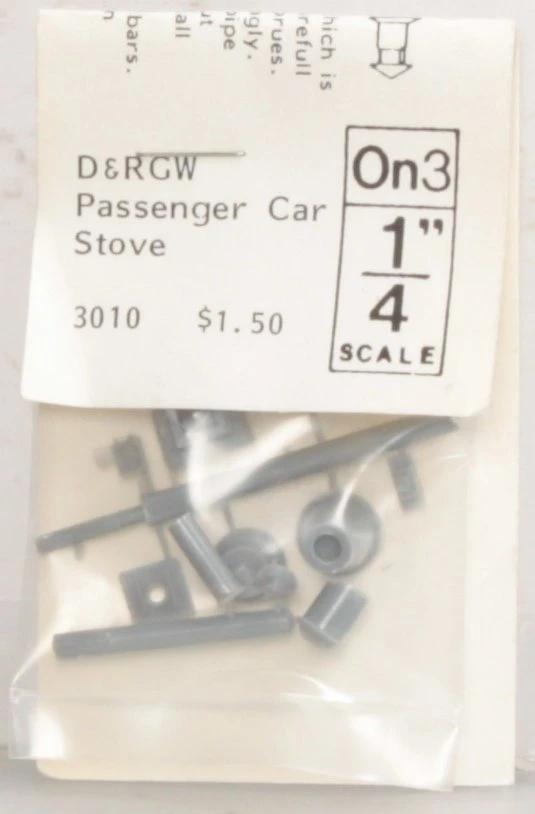 Grandt Line 3010 O Rio Grande Passenger Car Stove/Stack 1 Grandt Line 3010 O Rio Grande Passenger Car Stove/Stack