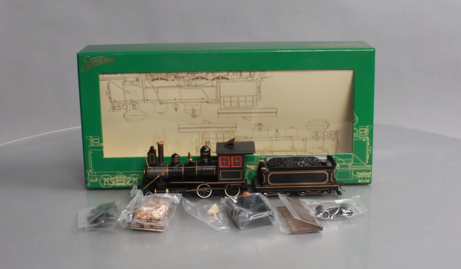 Bachmann 28302 On30 Painted & Unlettered 4-4-0 American Wood Cab With DCC Loco 1 Bachmann 28302 On30 Painted & Unlettered 4-4-0 American Wood Cab With DCC Loco