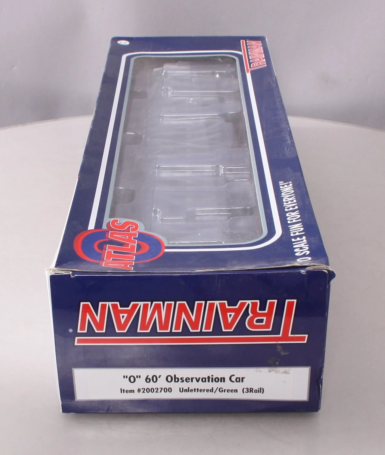 Atlas 2002700 O Gauge Unlettered 3 Rail Trainman 60' Observation Car 11 Atlas 2002700 O Gauge Unlettered 3 Rail Trainman 60' Observation Car - Image 11