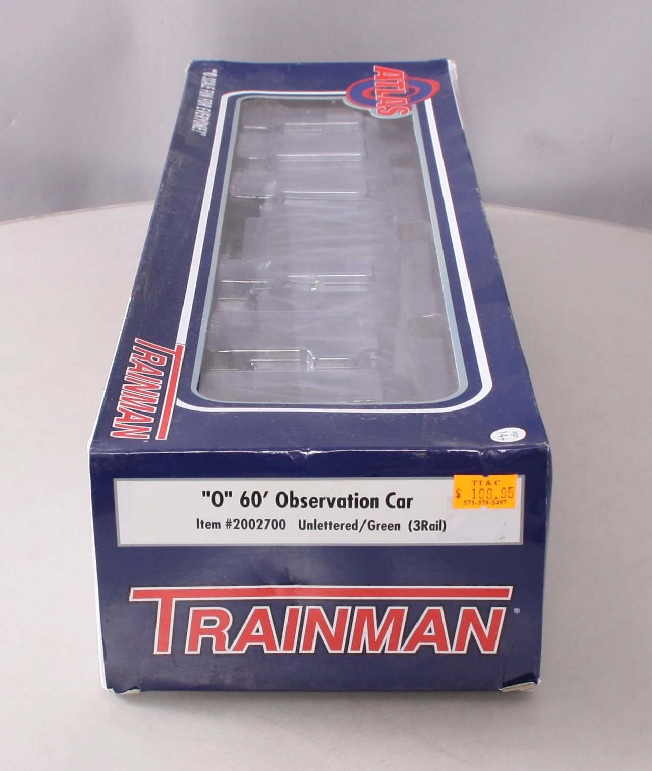 Atlas 2002700 O Gauge Unlettered 3 Rail Trainman 60' Observation Car 12 Atlas 2002700 O Gauge Unlettered 3 Rail Trainman 60' Observation Car - Image 12