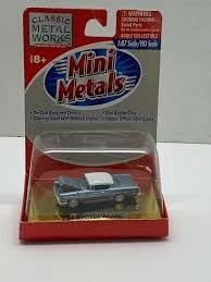 Classic Metal Works 30109 HO Mini Metals Blue/White '58 Chevrolet Impala Car