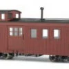 Bachmann 26798 On30 No Lettering Wooden Caboose W/Interior Light (Oxide Red)