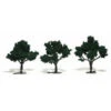 Woodland Scenics TR1508 N/HO/O 3"-4" Dark Green Realistic Trees (Pack Of 3)