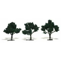 Woodland Scenics TR1508 N/HO/O 3"-4" Dark Green Realistic Trees (Pack Of 3)