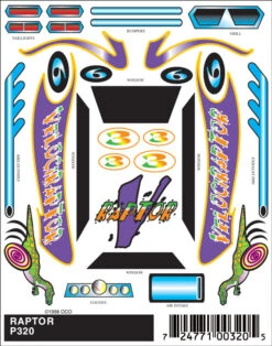 PineCar P320 Raptor Stick On Decals