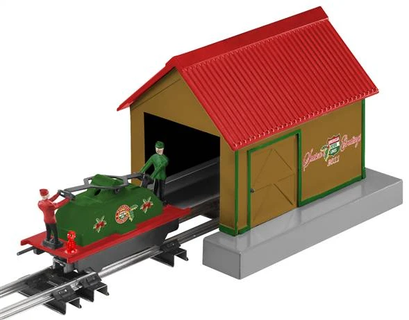 American Flyer 6-48096 S Scale Christmas Handcar W/Shed O 1 American Flyer 6-48096 S Scale Christmas Handcar W/Shed O