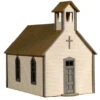 American Model Builders 791 Laser Art Crossroads Church Xpress HO Scale Kit