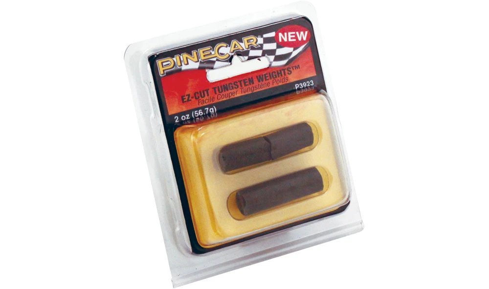 PineCar P3923 2oz EZ-Cut Tungsten Weights (Pack Of 2) 1 PineCar P3923 2oz EZ-Cut Tungsten Weights (Pack Of 2)