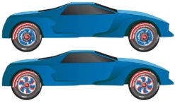 PineCar P4066 Pride Wheel Flare Rub-On Decals -Exquisite Train Model Shop 3471646