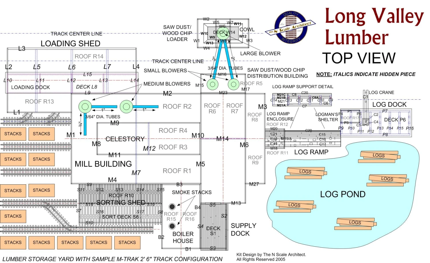 The N Scale Architect 10004 N Long Valley Lumber Mill Kit 3 The N Scale Architect 10004 N Long Valley Lumber Mill Kit - Image 3