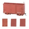 Bachmann 26551 On30 Data Only 18' Wood Boxcar W/Murphy Roof Oxide Red (2)
