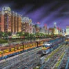 Sunsout 21385 Robert West Chicago Nights 1000-Piece Puzzle