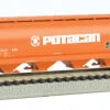 Bachmann 19157 N Potacan 4 Bay Cylindrical Grain Hopper
