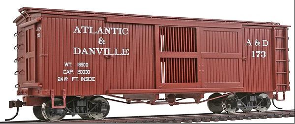 Bachmann 27638 On30 Atlantic & Danville Ventilated Box Car #173 2 Bachmann 27638 On30 Atlantic & Danville Ventilated Box Car #173 - Image 2