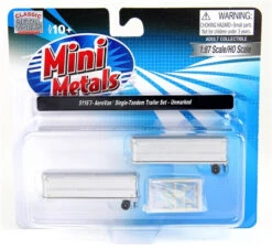 Classic Metal Works 51167 N Mini Metals Unmarked AeroVan Single Tandem Trailer