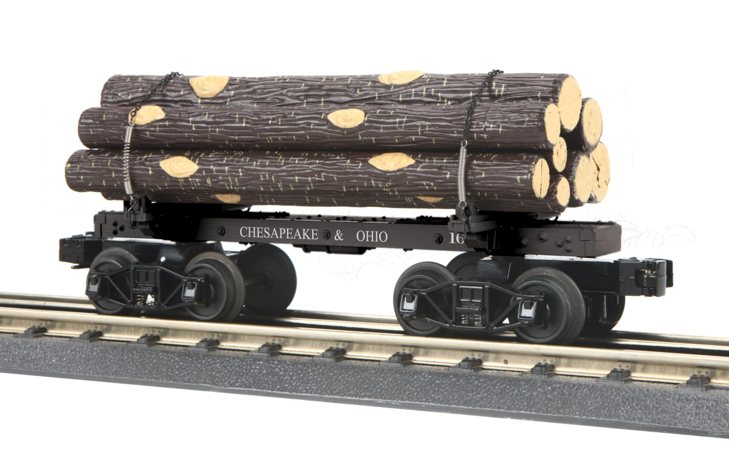 MTH 30-76722 O Chesapeake And Ohio Flat Car (19th Century) With Log Load #168 1 MTH 30-76722 O Chesapeake And Ohio Flat Car (19th Century) With Log Load #168