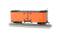 Bachmann 27497 On30 Data Only Orange With Black Roof And Ends Reefer