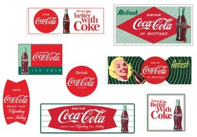 Classic Metal Works 20244 HO Mini Details Coca-Cola 1950's-1960's Building Signs 1 Classic Metal Works 20244 HO Mini Details Coca-Cola 1950's-1960's Building Signs