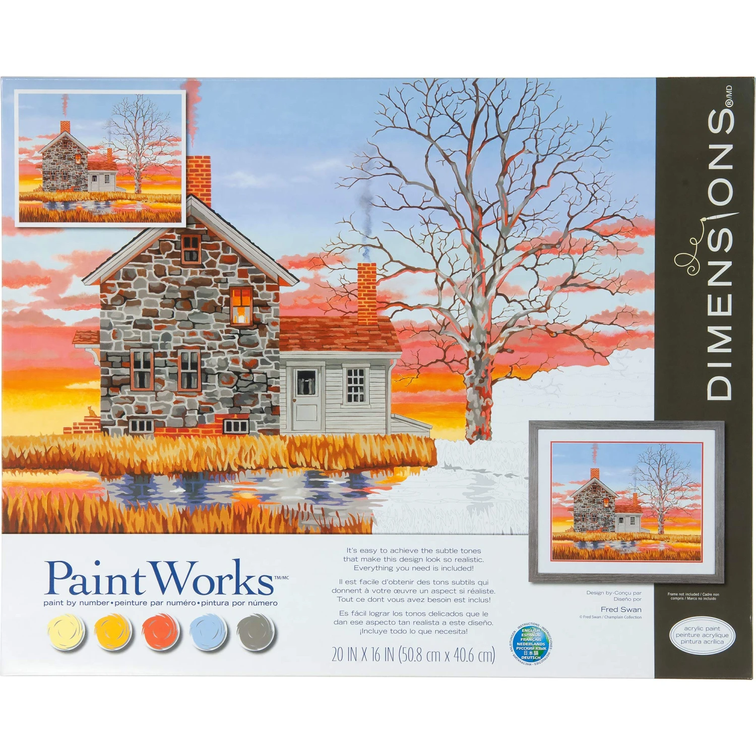 Paintworks Paint By Number 91743 20" X 16" Home At Sunset 1 Paintworks Paint By Number 91743 20" X 16" Home At Sunset