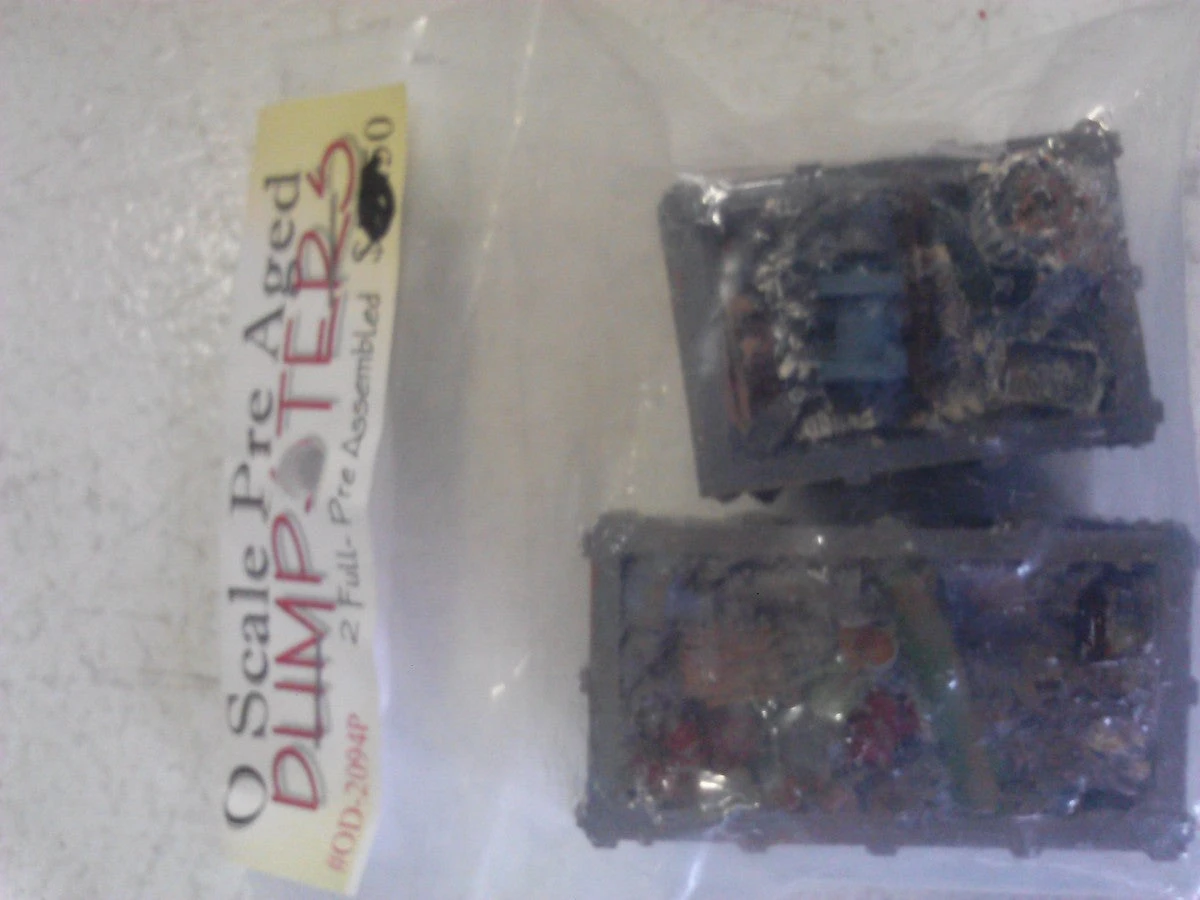 Model Tech Studios OD2094P O Scale Pre-Aged Dumpsters 1 Model Tech Studios OD2094P O Scale Pre-Aged Dumpsters
