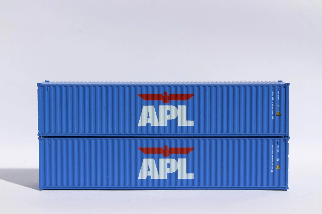 JTC Model Trains 405301 N APL 40' Standard Corrugated Container (Pack Of 2) 1 JTC Model Trains 405301 N APL 40' Standard Corrugated Container (Pack Of 2)