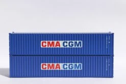 JTC Model Trains 405306 N CMA CGM 40' Standard Corrugated Container (Pack Of 2)