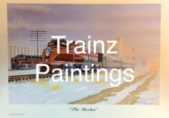 Robert West 372 Santa Fe 'The Rocket' Railroad Art Print - AP