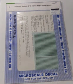 Microscale 71109 N 1" & 2" Wide White Stripes Decal Sheet