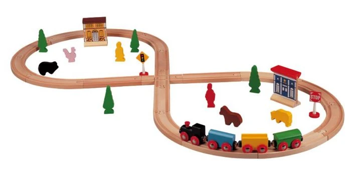 Maxim 37315 40 Piece Wooden Train Set 2 Maxim 37315 40 Piece Wooden Train Set - Image 2