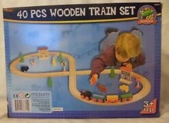 Maxim 37315 40 Piece Wooden Train Set