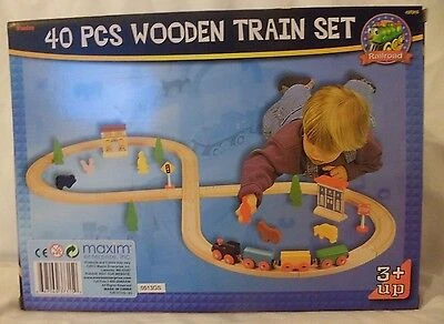 Maxim 37315 40 Piece Wooden Train Set 1 Maxim 37315 40 Piece Wooden Train Set