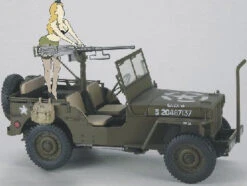 Hasegawa 52283 1:24 US Army 1/4-Ton 4x4 Truck With Girl Figure Plastic Model Kit