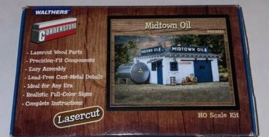 Walthers 933-3322 HO Midtown Oil Building Kit 1 Walthers 933-3322 HO Midtown Oil Building Kit