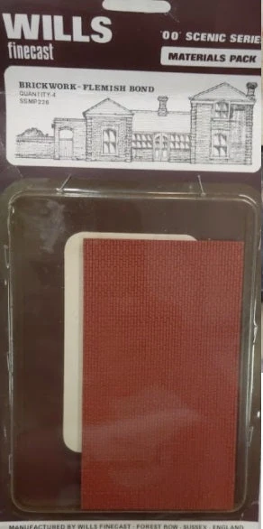 Wills Finecast SSMP226 OO Brick Work- Flemish Bond (Pack Of 4) 1 Wills Finecast SSMP226 OO Brick Work- Flemish Bond (Pack Of 4)
