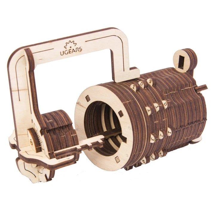 UGears 12053 Combination Lock 3D Wooden Model Kit 1 UGears 12053 Combination Lock 3D Wooden Model Kit