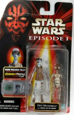 Hasbro Ody Mandrell W/ Otoga 222 Pit Droid CommTech Chip Star Wars Episode I