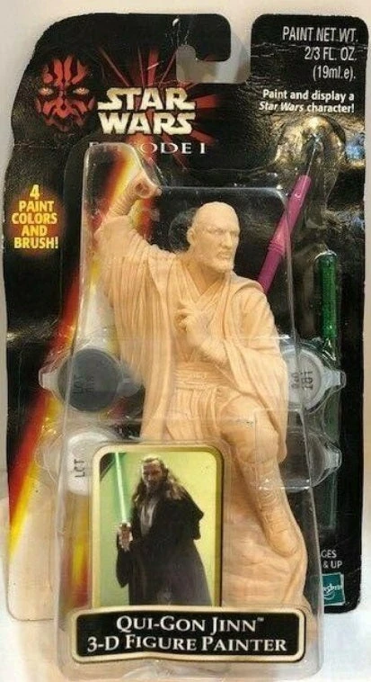 Hasbro Qui-GonJinn 3-D Figure Painter W/4 Paint Colors&Brush Star Wars Episode I 1 Hasbro Qui-GonJinn 3-D Figure Painter W/4 Paint Colors&Brush Star Wars Episode I