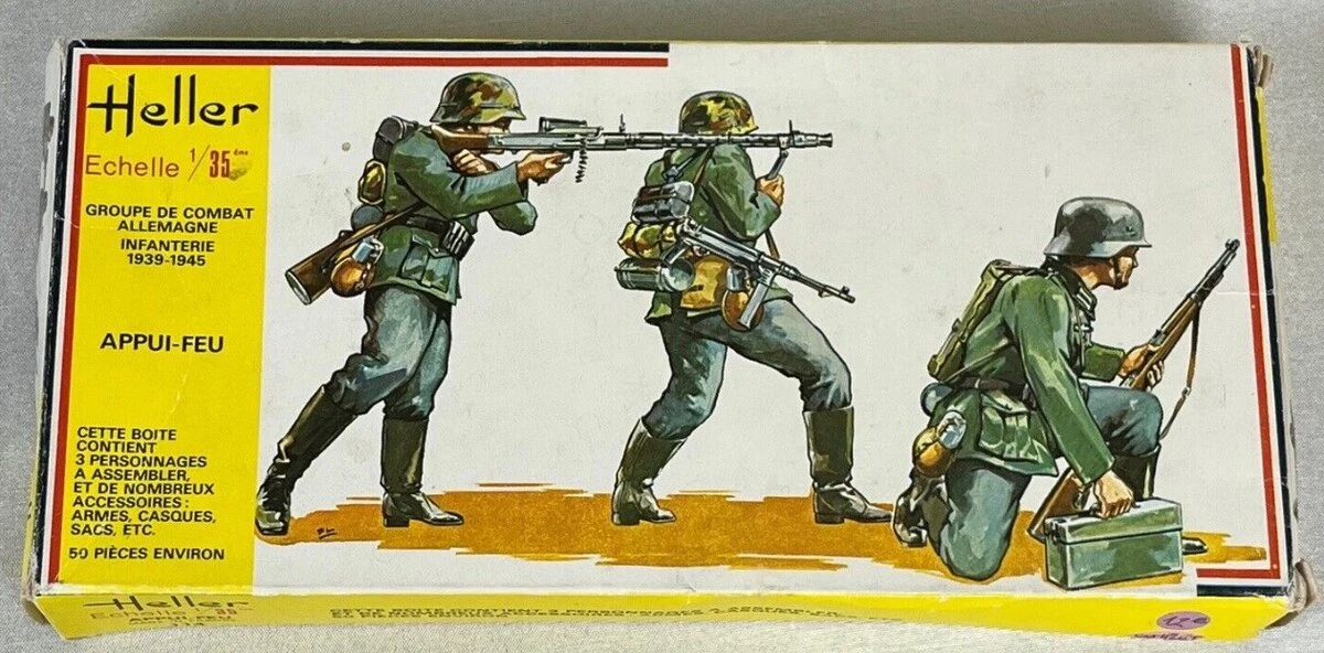 Heller 114 1/35 1939-1945 Group Of Combat Infantry Appui-Feu 1 Heller 114 1/35 1939-1945 Group Of Combat Infantry Appui-Feu