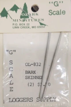 Ozark Miniatures OL-832 G Scale Bark Skinner (Pack Of 2)