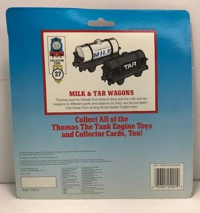 Ertl 4001 Thomas & Friends Plastic Milk & Tar Wagons 2 Ertl 4001 Thomas & Friends Plastic Milk & Tar Wagons - Image 2