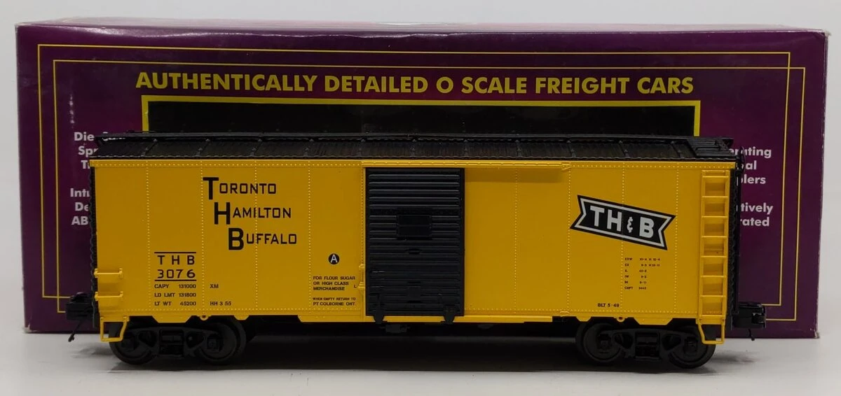 MTH 20-93501 O Gauge Toronto Hamilton & Buffalo 40' AAR Boxcar #3076 2 MTH 20-93501 O Gauge Toronto Hamilton & Buffalo 40' AAR Boxcar #3076 - Image 2