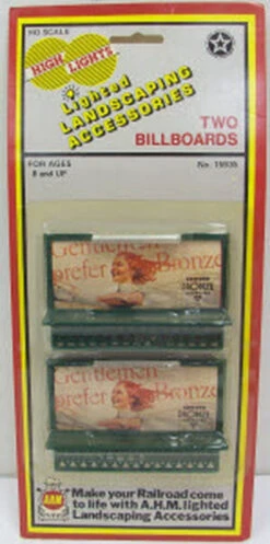 AHM 15935 HO Scale Lighted Billboards (Pack Of 2)