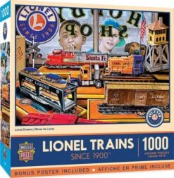 Train Enthusiast Vendors 722774 19-1/4 X 26-3/4" Lionel Dreams 1000 Piece Puzzle