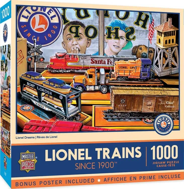 Train Enthusiast Vendors 722774 19-1/4 X 26-3/4" Lionel Dreams 1000 Piece Puzzle 1 Train Enthusiast Vendors 722774 19-1/4 X 26-3/4" Lionel Dreams 1000 Piece Puzzle