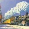 Train Enthusiast Vendors 69942 Winter Arrival 1000 Piece Puzzle
