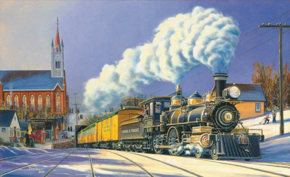 Train Enthusiast Vendors 69942 Winter Arrival 1000 Piece Puzzle 1 Train Enthusiast Vendors 69942 Winter Arrival 1000 Piece Puzzle