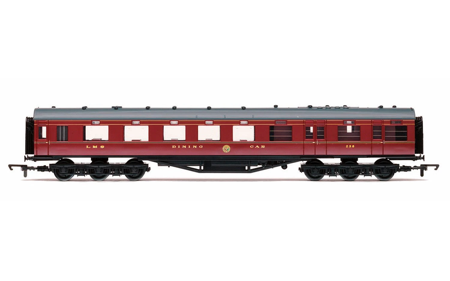 Hornby R4802 OO LMS 68' Dining/Restaurant Car #238 1 Hornby R4802 OO LMS 68' Dining/Restaurant Car #238
